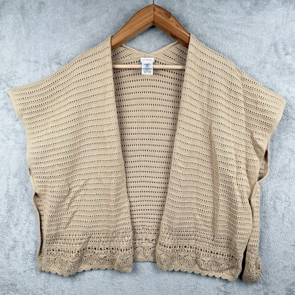J.Crew Open Front Cardigan Sweater Womens O/S Cottagecore‎ Coastal Grandma Boho